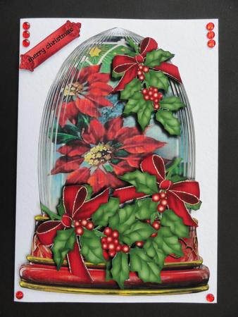 Christmas Globe Vintage Holly 2 by Valerie Spowart