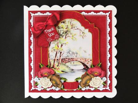 Bridge Thank You 6in Floral Step by Step by Valerie Spowart