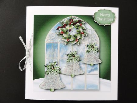 The Winter Window & Lace Bells 8x8 Quick Topper by Valerie Spowart