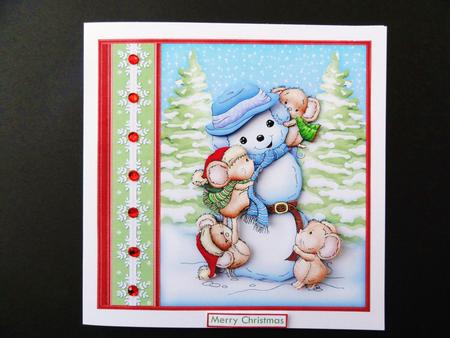 Mountaineering Mice Christmas 7.5 Decoupage Mini Kit by Valerie Spowart