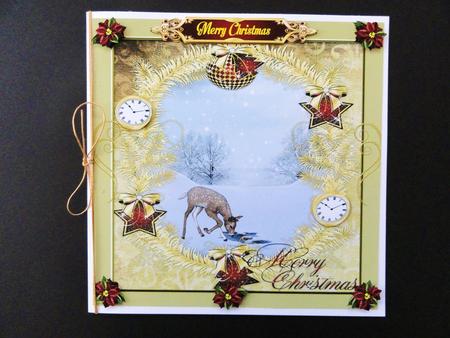 Winter Scene Gold Christmas by Valerie Spowart