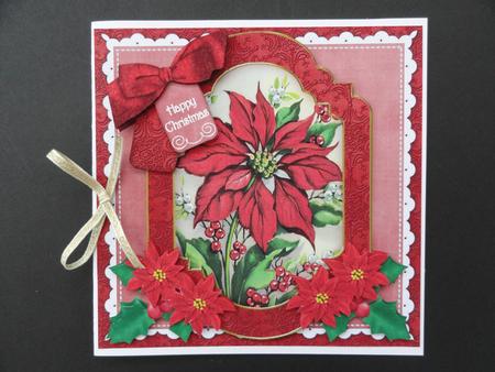 Red Poinsettia Happy Christmas 6in Christmas Step by Step by Valerie Spowart