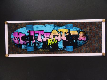 Great Skateboarding Card Topper 4 by Valerie Spowart