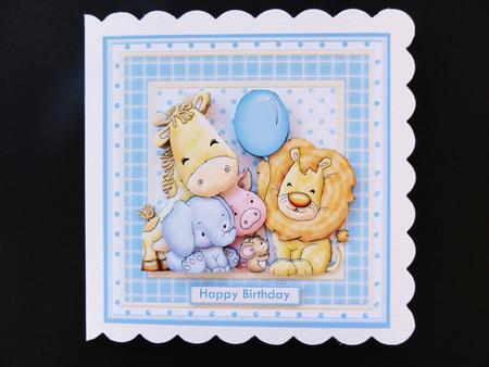 Animal Crew Baby Boy or Birthday Mini Kit with Ages by Valerie Spowart