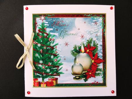 Christmas Sprinkle of Snow Decoupage Topper by Valerie Spowart