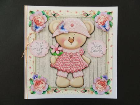 Beautiful Teddy Bear Gardner 8x8 Mini Kit by Valerie Spowart