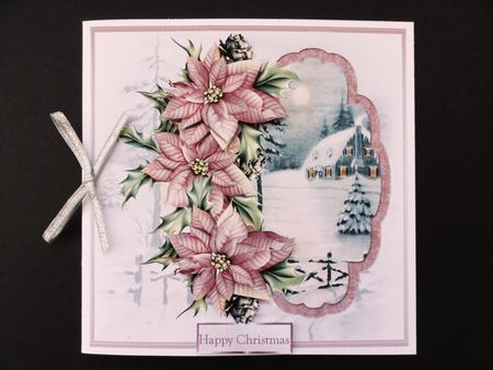 Winter Scene 7x7 Card with Decoupage by Valerie Spowart