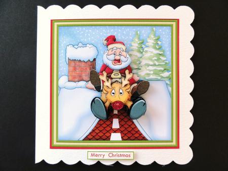 Oh Oh Oh! Crash Landing Christmas 7.5 Decoupage Mini Kit by Valerie Spowart