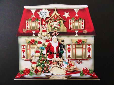 Christmas Santa House Card Kit by Valerie Spowart