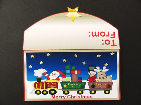 Christmas Santa Express - Money and Gift Voucher Wallet by Valerie Spowart