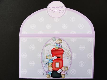 Post Box Mice Christmas Money Wallet by Valerie Spowart