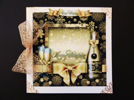 Merry Christmas and Happy Holidays with Champagne Card Kit by Valerie Spowart