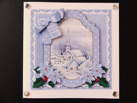 Blue Church Thinking of You 6in Christmas Step by Step by Valerie Spowart