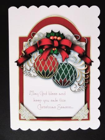 Christmas Season Blessings Card Topper by Valerie Spowart