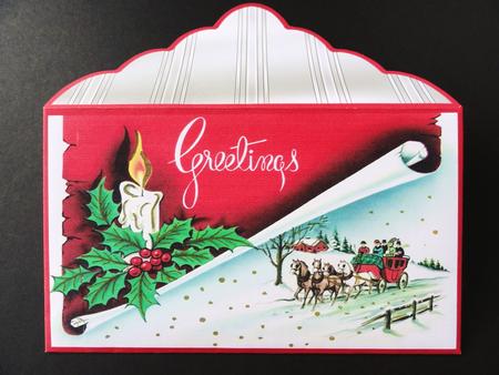 Vintage Christmas Coach and Horses Money Wallet by Valerie Spowart