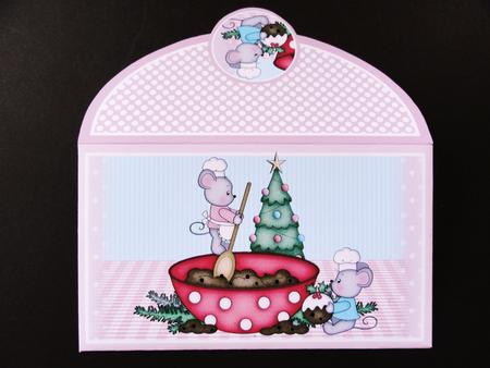 Christmas Pudding Mice Christmas Money Wallet by Valerie Spowart