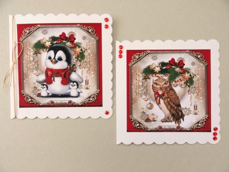 Christmas Cute Animals Bumper Card Front Kit by Valerie Spowart
