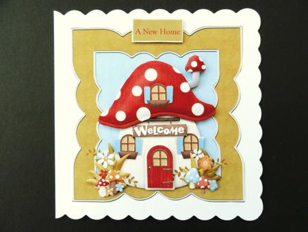 New Home 6x6 Card with Decoupage by Valerie Spowart