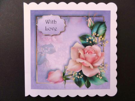 Pretty Pink 8x8 Quick Topper by Valerie Spowart