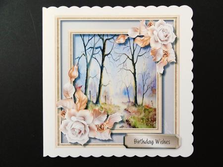 Stunning Misty Morning and Golden Roses  by Valerie Spowart
