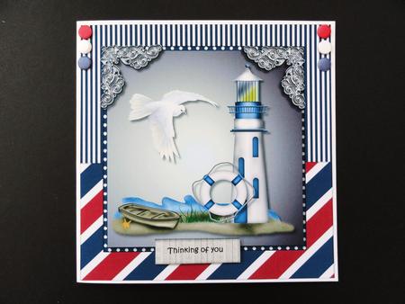 Male Card Topper the Lighthouse -  by Valerie Spowart