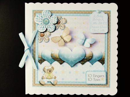 Cardtopper Baby Boy Fingers and Toes 770 by Valerie Spowart