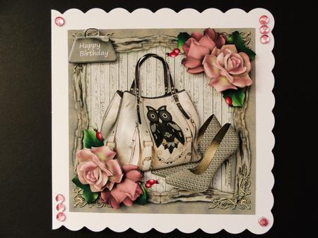 Bag and Shoes with Roses by Valerie Spowart