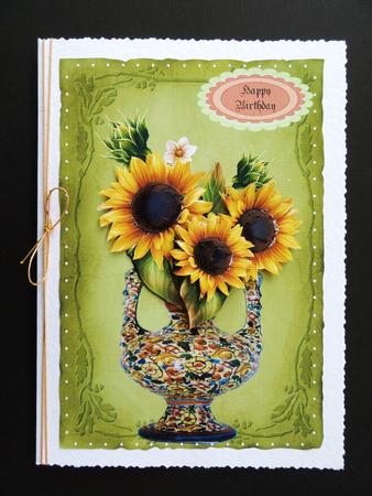 Vase of Sunflowers by Valerie Spowart