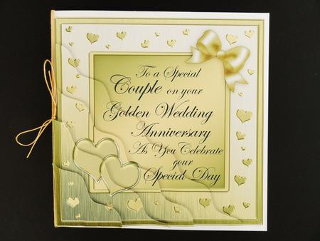 Golden Wedding Anniversary Wavy Corner Side Stacker Topper by Valerie Spowart