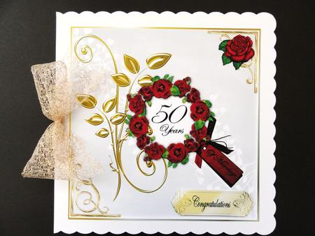 Golden Wedding Anniversary - Wife, Mum & Dad or General by Valerie Spowart