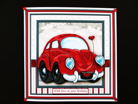 Love Bug 8x8 Decoupage Mini Kit Valentines Anniversary Etc by Valerie Spowart