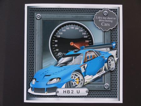 Life's Too Short to Drive Boring Cars -blue by Valerie Spowart