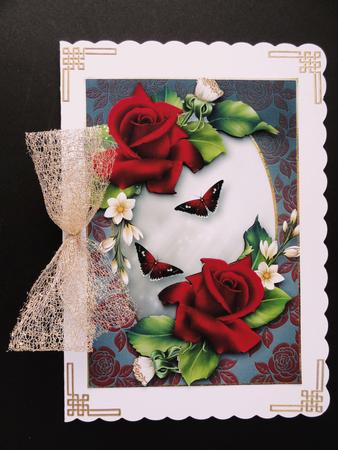 Red Velvet Roses A5 by Valerie Spowart