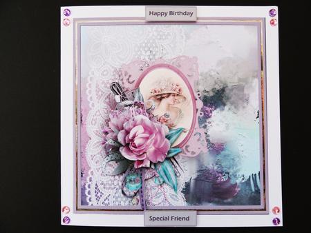 Vintage Elegance 7.5 Card with Decoupage by Valerie Spowart
