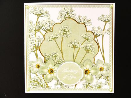 Olive Forget Me Knot Thinking of You 7in Time Topper by Valerie Spowart