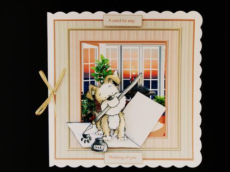 Wish You Were Here 7.5x7.5 Card and Decoupage by Valerie Spowart