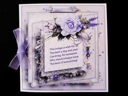Lilac Rose 8x8 Card Mini Kit by Valerie Spowart