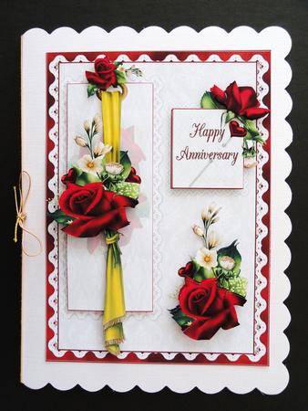 Happy Anniversary Red Velvet Roses 1 by Valerie Spowart