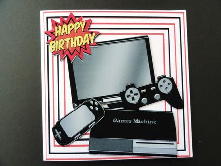 Games Machine, with Tv and Gadgets 8x8 Mini Kit by Valerie Spowart
