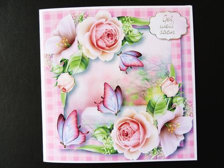 Floral & Flutters - Roses & Lilies 8x8 Quick Topper by Valerie Spowart