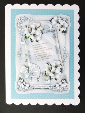 Anniversary Silver Wedding Card Mini Kit by Valerie Spowart