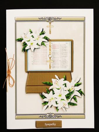 Sympathy Card Bible & Lilies by Valerie Spowart