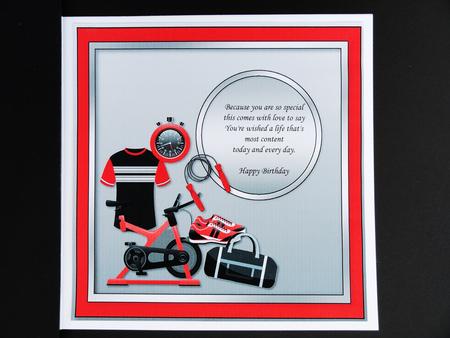 Male Fitness Equipment Matching 8inx8in Insert Plate by Valerie Spowart