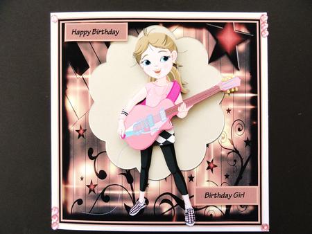 Young Star 8x8 Card with Decoupage by Valerie Spowart