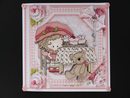 The Tea Party Card Front Kit by Valerie Spowart