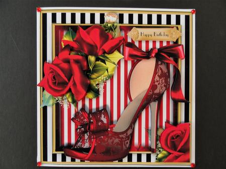 The Red Lace Shoes Card Kit by Valerie Spowart