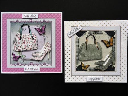 A Girl Must Shop Decoupage Toppers by Valerie Spowart