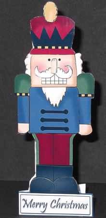 Nutcracker Blue Top Decoupage Shape Card by Valerie Swinglehurst