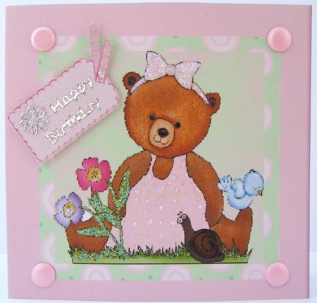 Cute Bear Quick Card by Valerie Swinglehurst