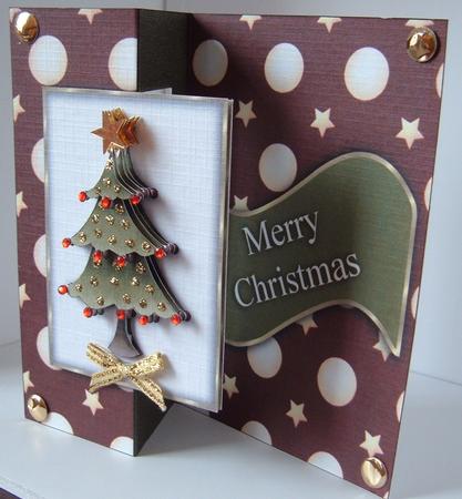 Christmas Tree Fold Back Card by Valerie Swinglehurst